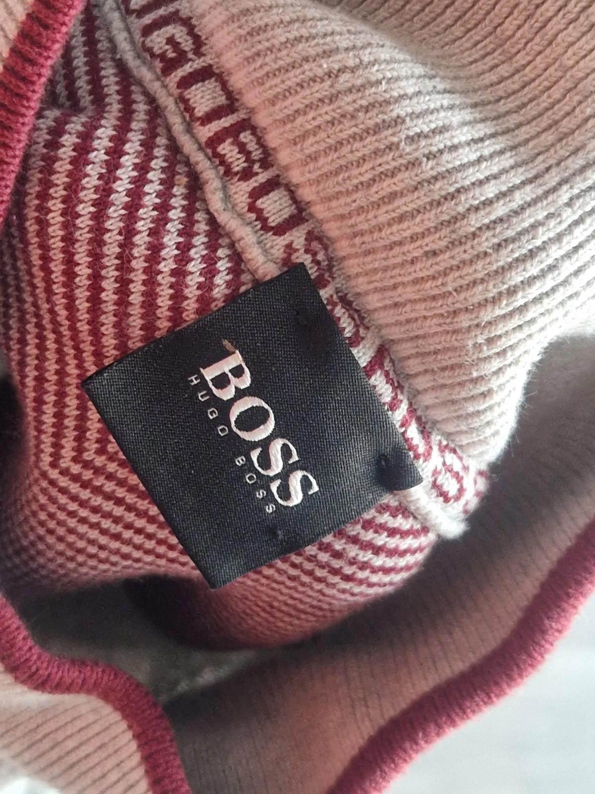 Hugo Boss Grey Quarter Zip Sweatshirt Jumper Uk Size Xxl Slim Fit Vgc