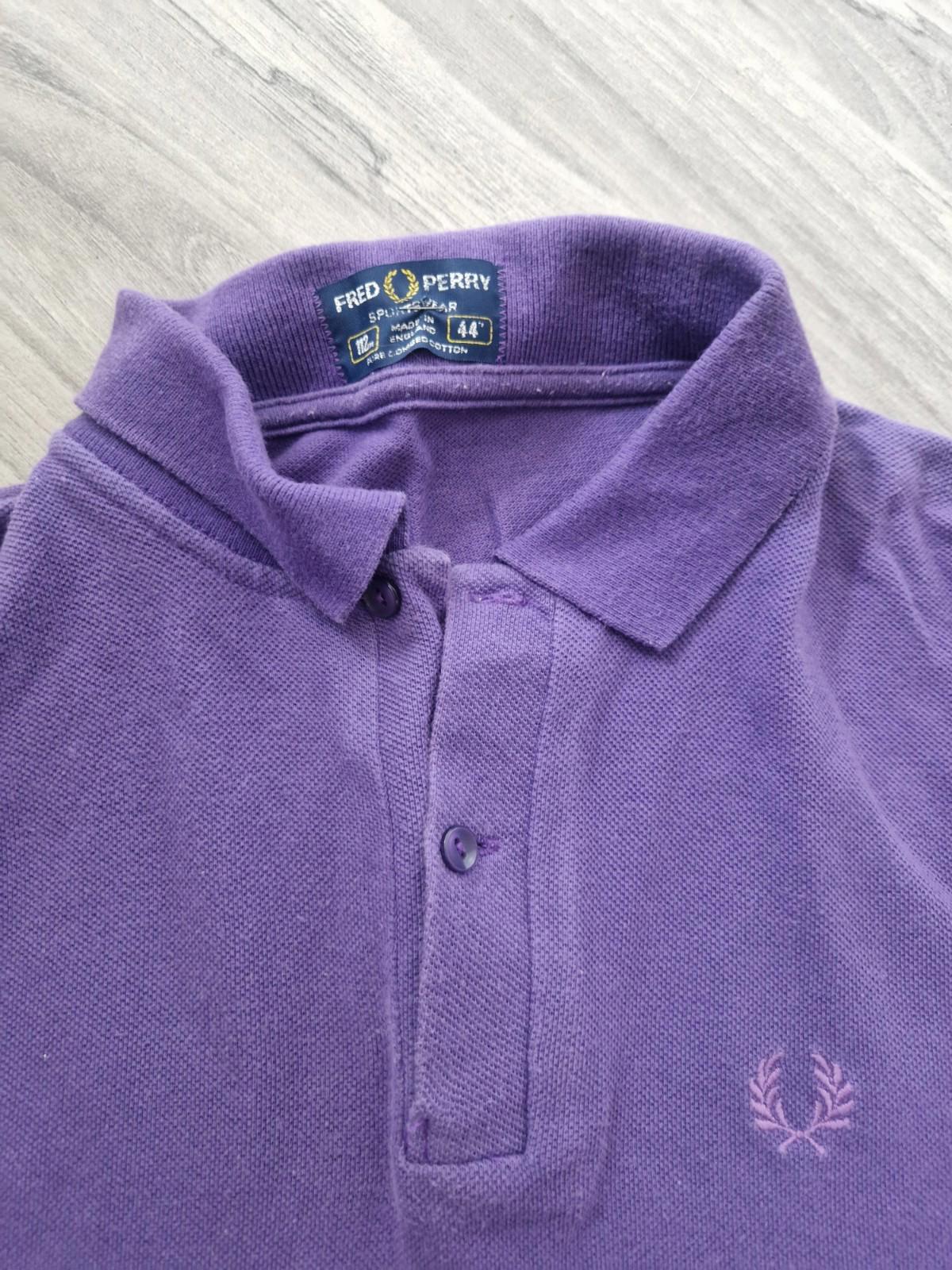Vintage 1980s Fred Perry Original  Purple Polo Shirt 44" Chest But More A Medium