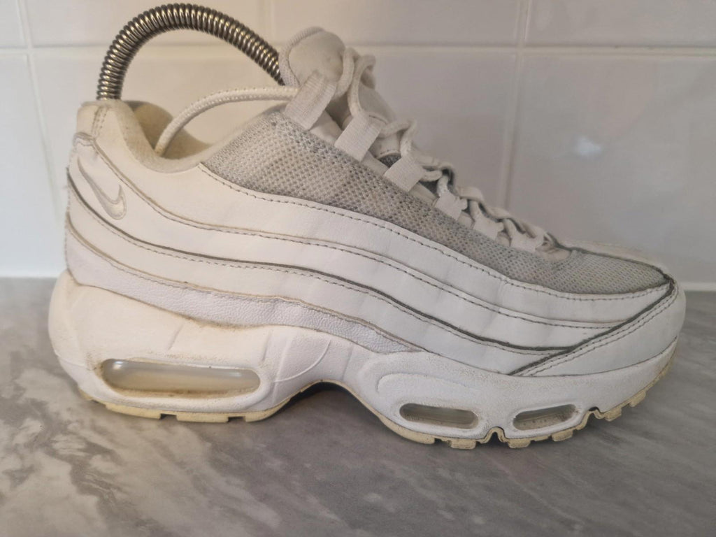 Nike Air Max 95 GS White CJ3906-100 Uk Size 6 Gc