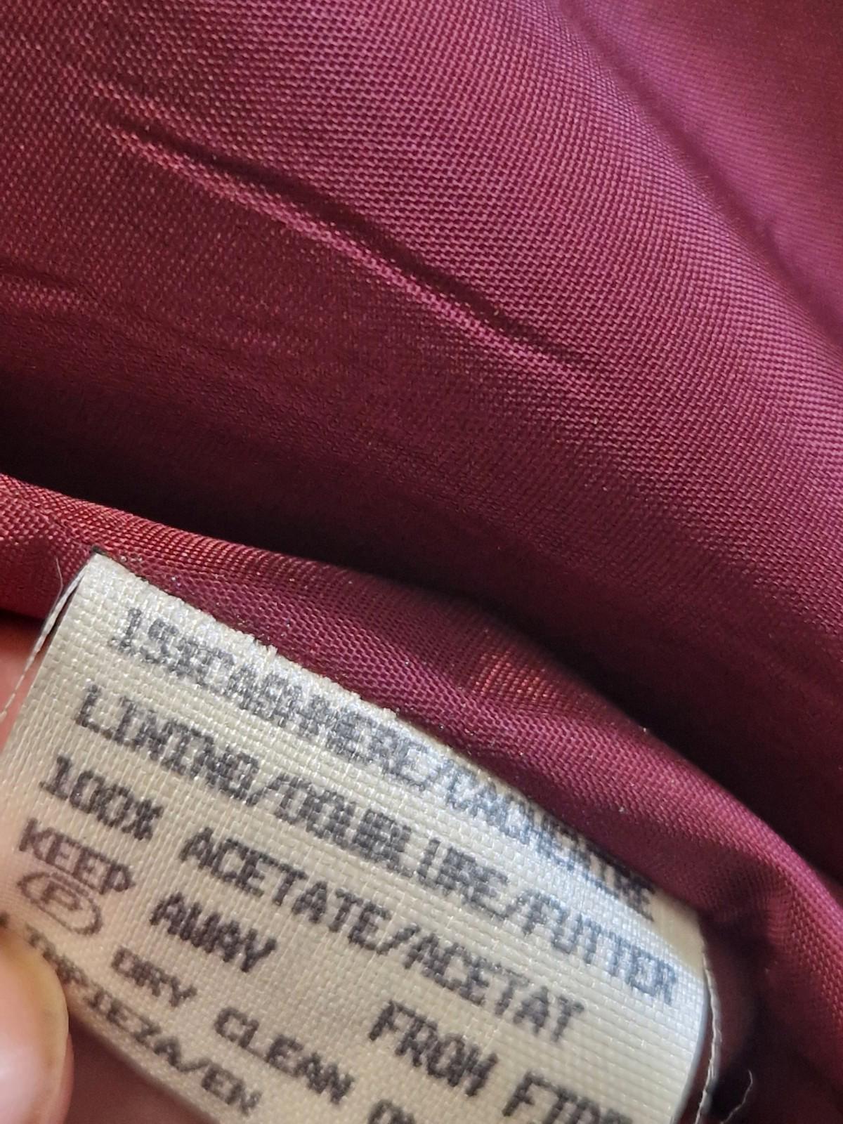 Vintage Top Man burgundy wool and cashmere blend men's blazer Uk Medium