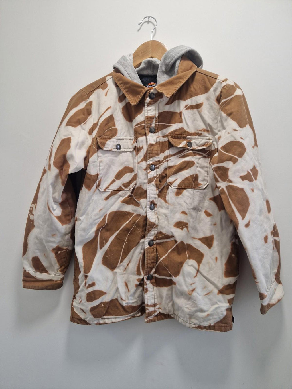 Dickies Tie Dye Design Cotton Hybrid Hooded Jacket Utility Design Uk Size L Gc