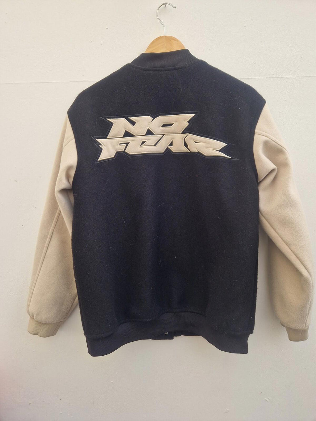 No Fear x H&M Varsity y2k Bomber Jacket Big Logo Size Xs Gc