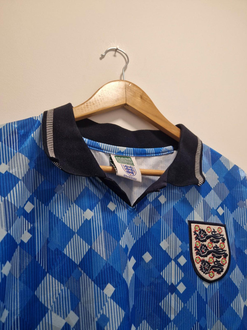 England Retro Third Football Shirt Italia 90 Score Draw World Cup Uk Xl Gc