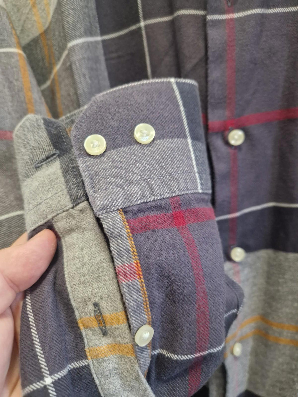 Barbour Stapleton John tartan Checked Flannel Shirt Uk Size Xl Good Condition