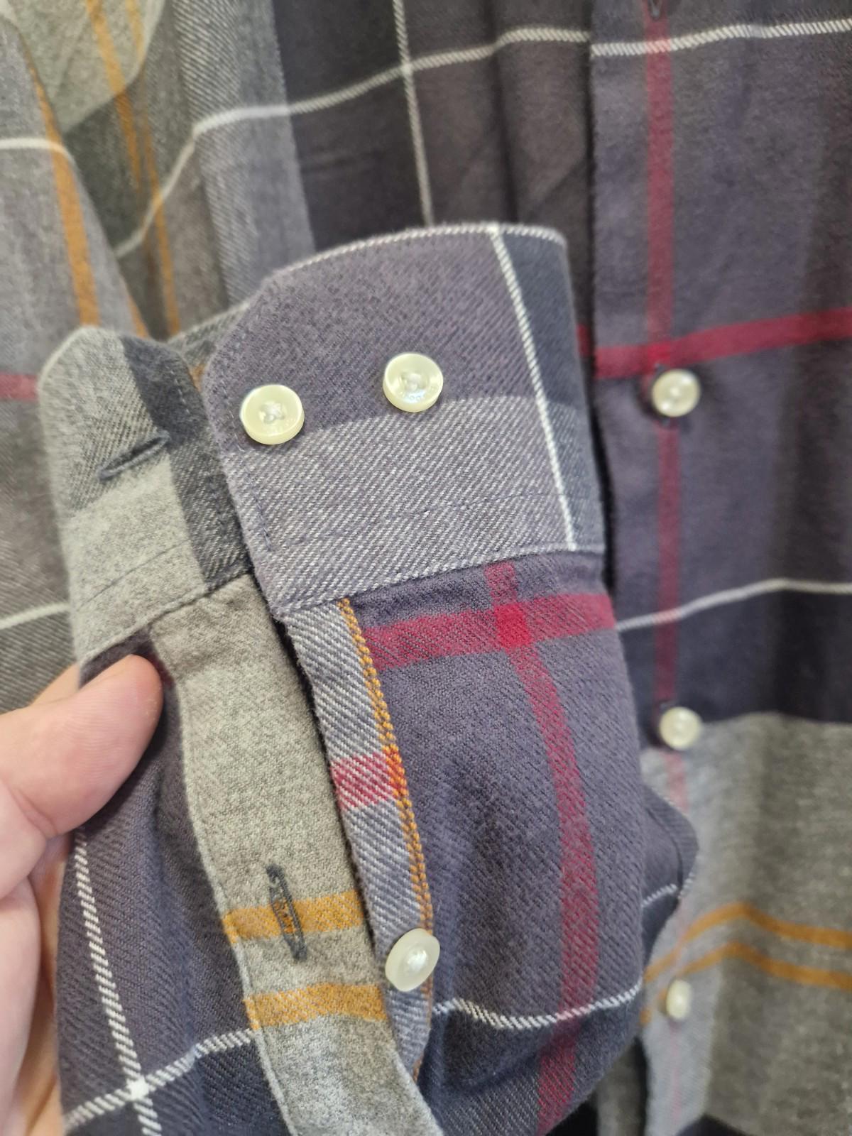 Barbour Stapleton John tartan Checked Flannel Shirt Uk Size Xl Good Condition