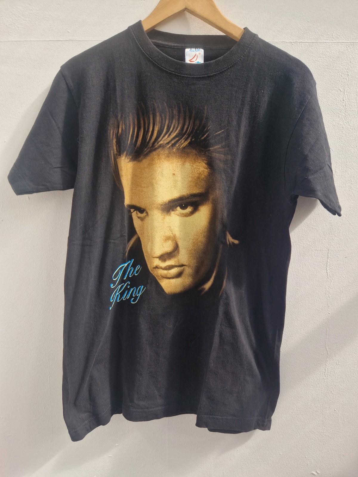 Elvis Presley The King Graphic Vintage  T-shirt Uk Size M Fan Club Label Vgc