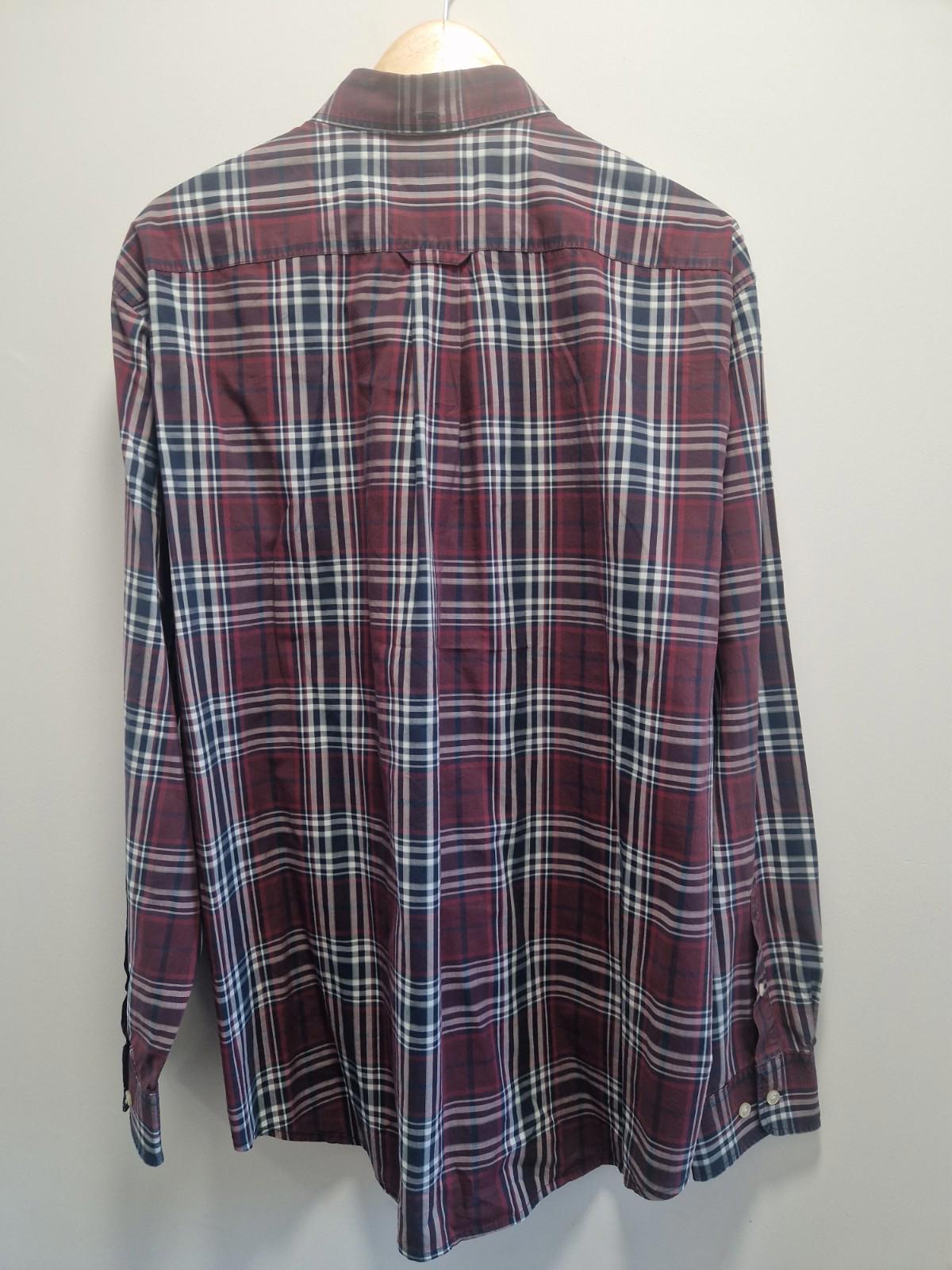 Gant Shirt Size XL Men's Check Madison Poplin Regular Fit Cotton Long Sleeve