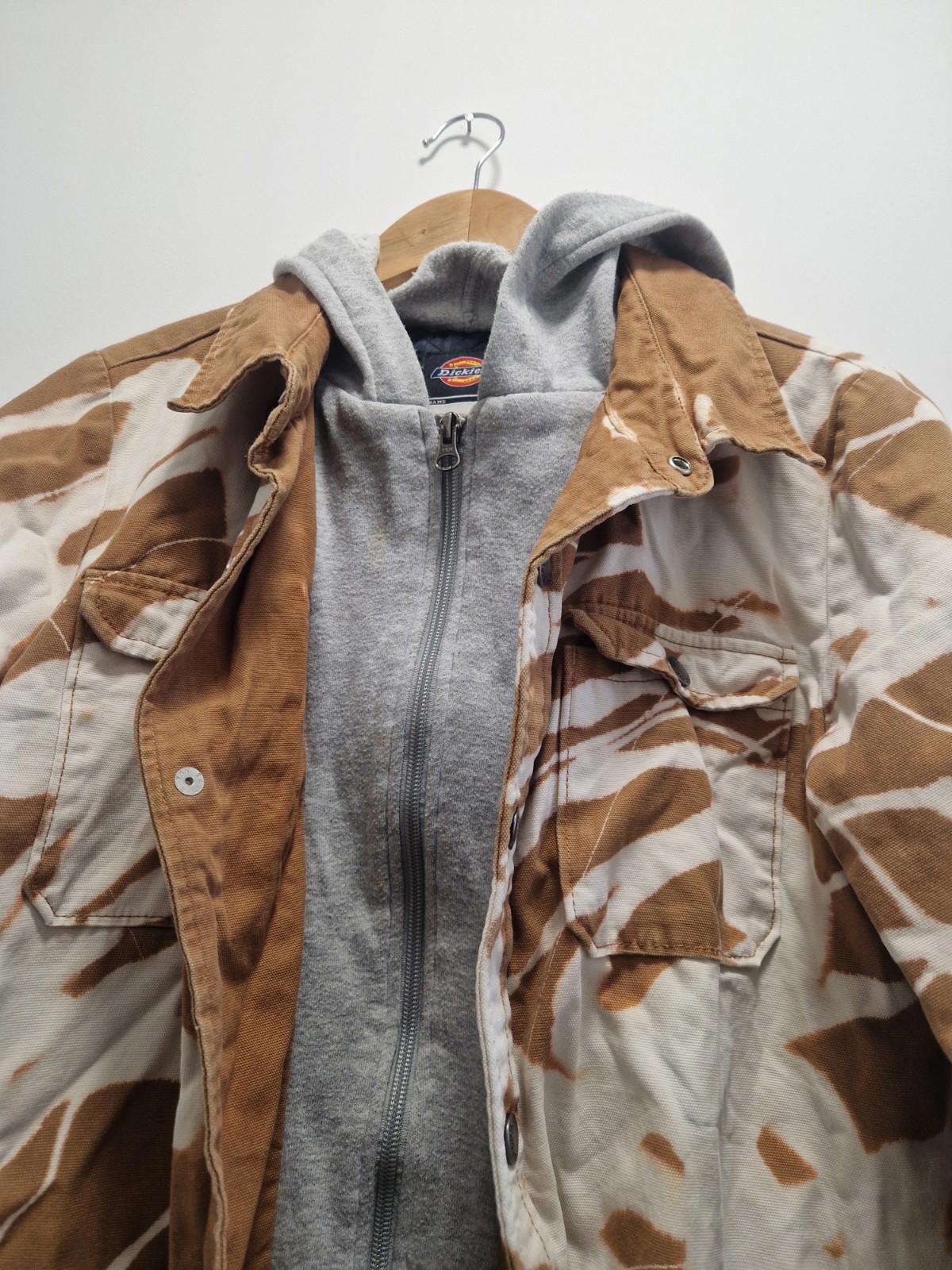Dickies Tie Dye Design Cotton Hybrid Hooded Jacket Utility Design Uk Size L Gc