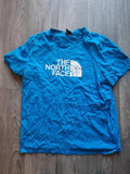 The North Face Blue Crew Neck T -shirt Front Chest Hit Womens Uk Size L