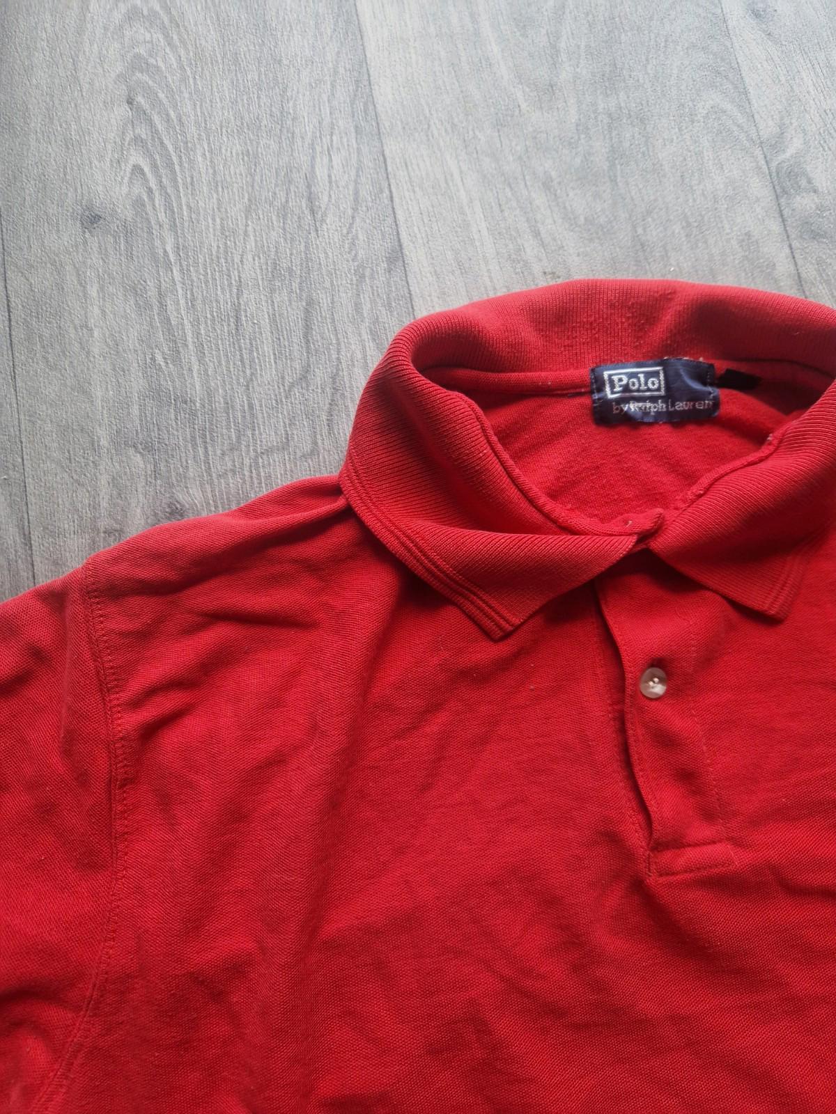 Ralph Lauren Mens Red Polo Shirt Uk Size Large Euro 4 Gc