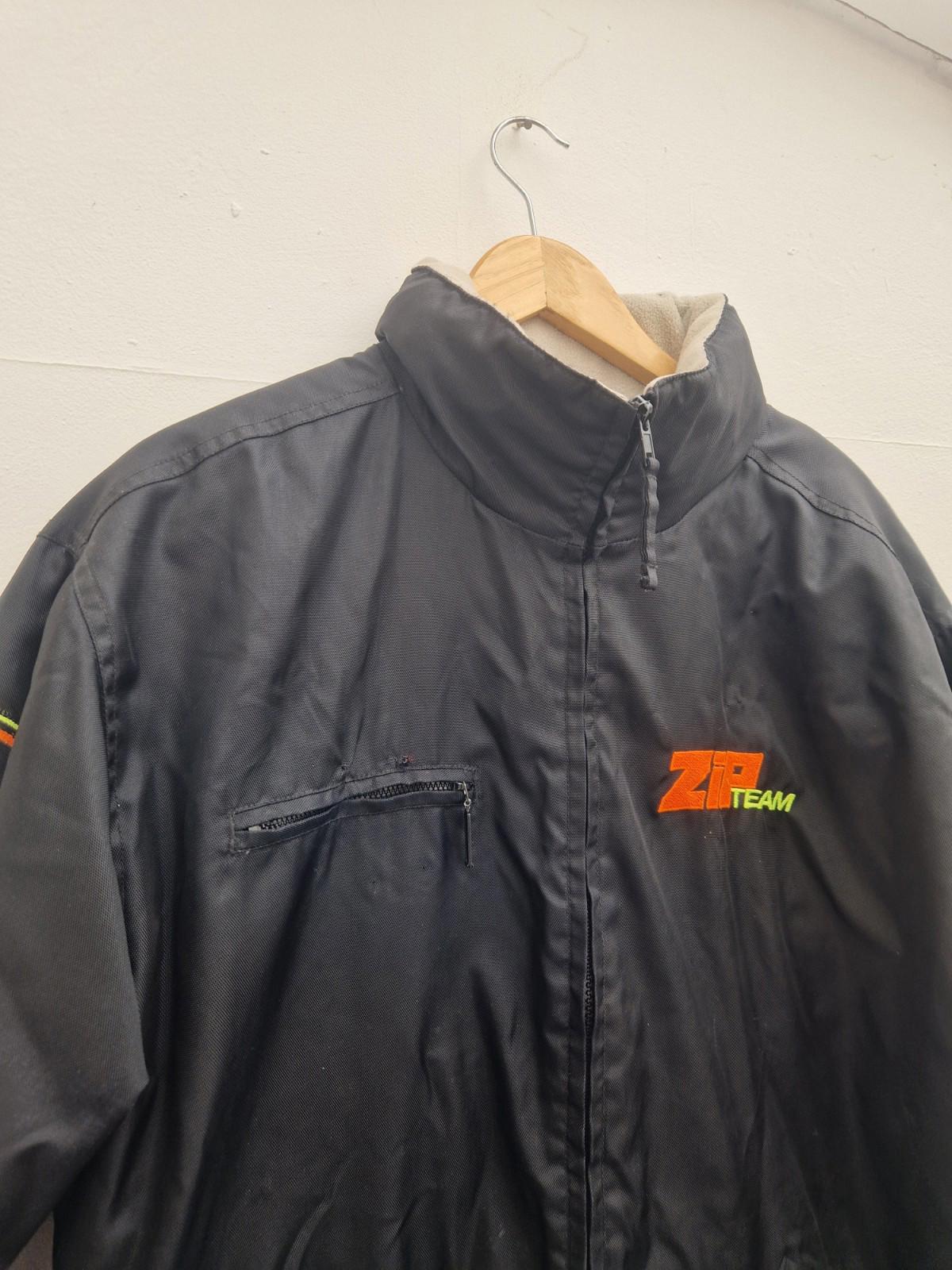 Zip Team Young Guns Go Karting Crew Fleece Lined Black Jacket  Uk Size  L Vgc