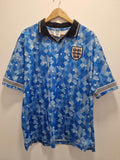 England Retro Third Football Shirt Italia 90 Score Draw World Cup Uk Xl Gc
