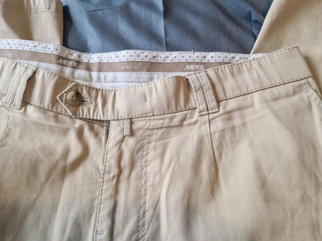 Meyer Cream Lightweight Casual Trousers Uk Size W36 x L32 Gc
