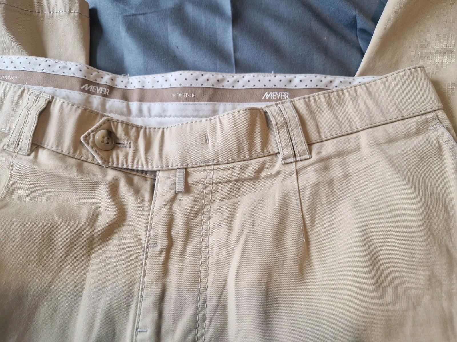 Meyer Cream Lightweight Casual Trousers Uk Size W36 x L32 Gc