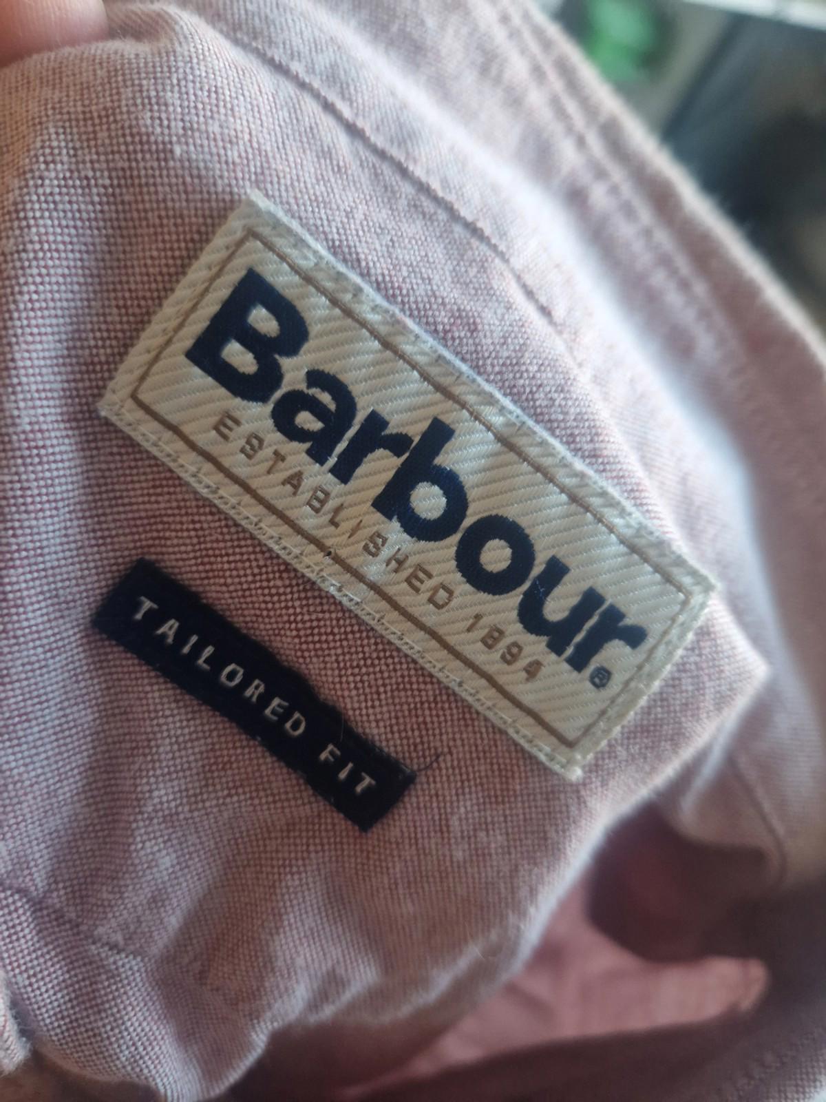 Barbour Tailored Fit 100% Cotton  Button Up Shirt Uk Xl Vgc