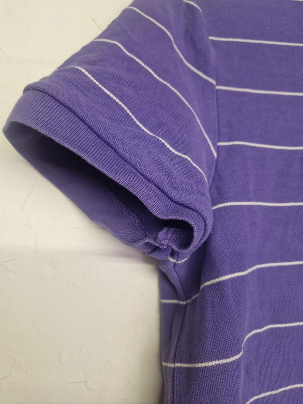 Nike Purple Striped  Golf Polo Shirt Size L Gc