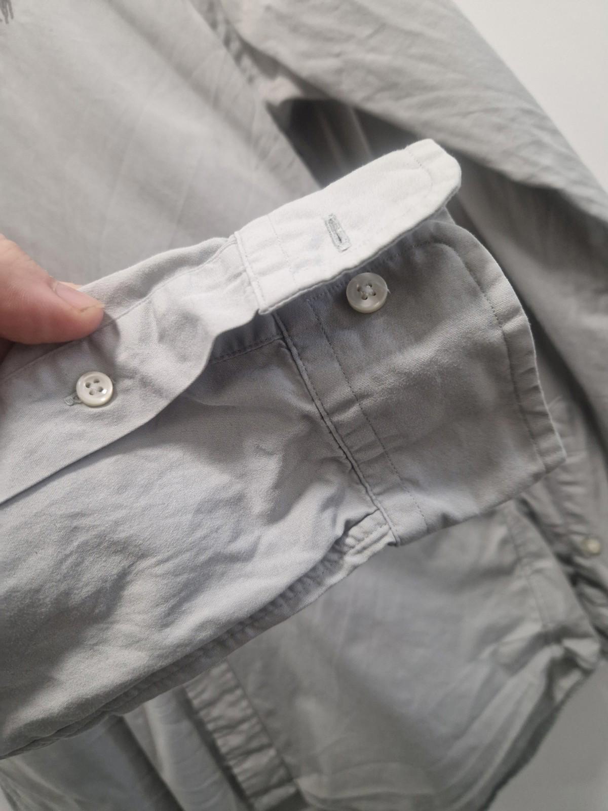 Polo Ralph Lauren Custom Fit Oxford Cotton Shirt in a grey stone color Uk M Gc