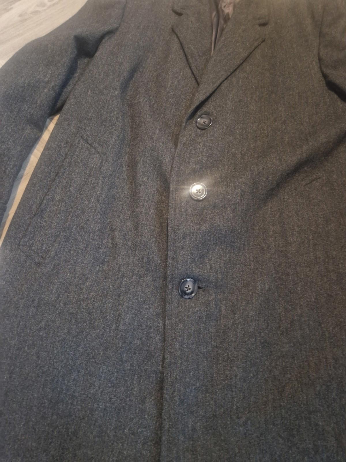 Vintage West Of England Burton  Mens Grey Wool Long Overcoat 40" Chest Uk M Vgc