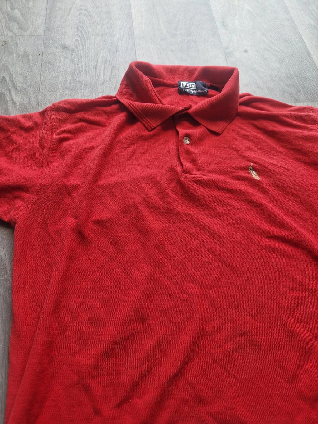 Ralph Lauren Mens Red Polo Shirt Uk Size Large Euro 4 Gc