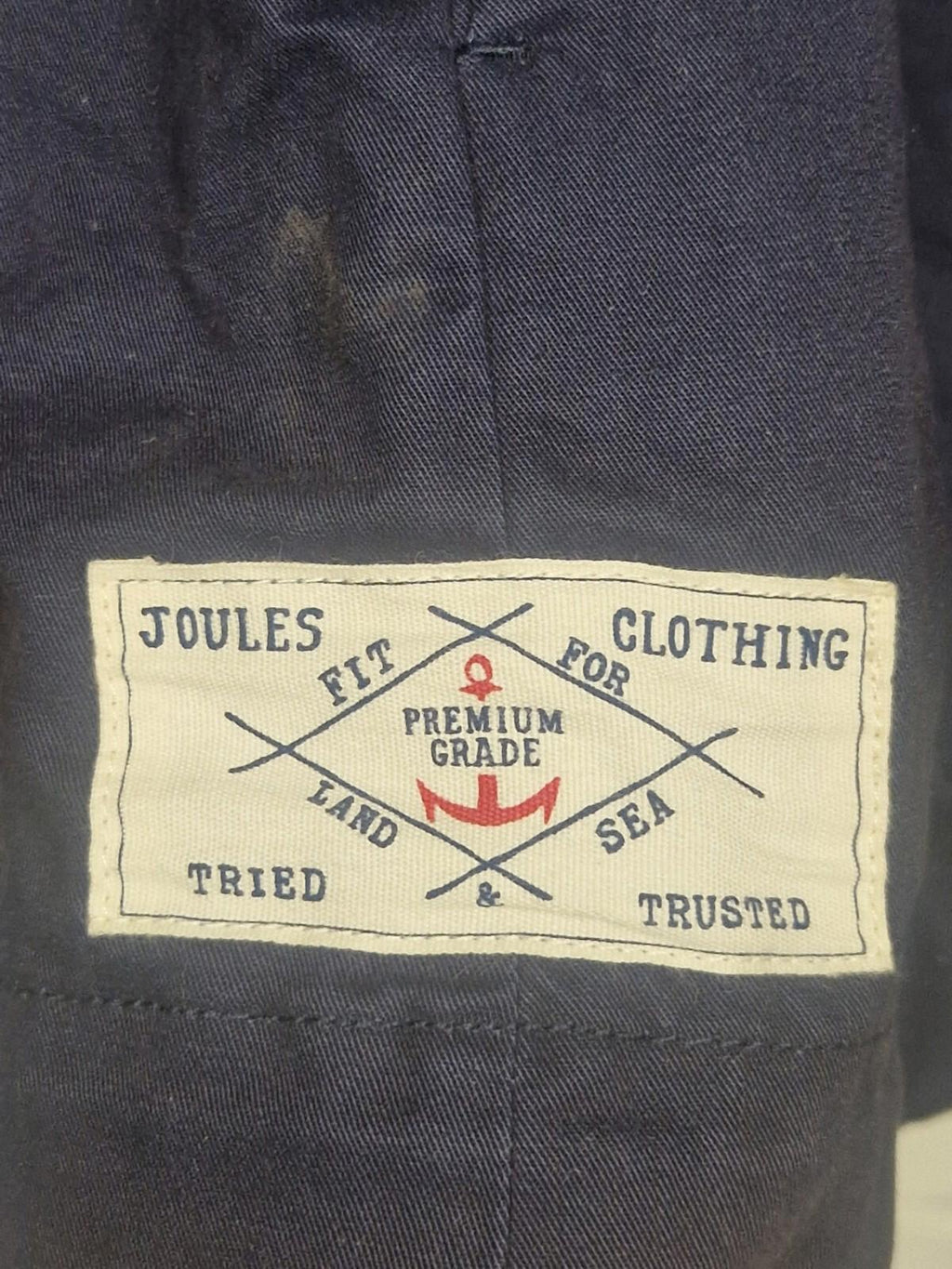 Joules  Emberton  Navy Blue Quarter  Button  Pullover Windbreaker Jacket Size 10