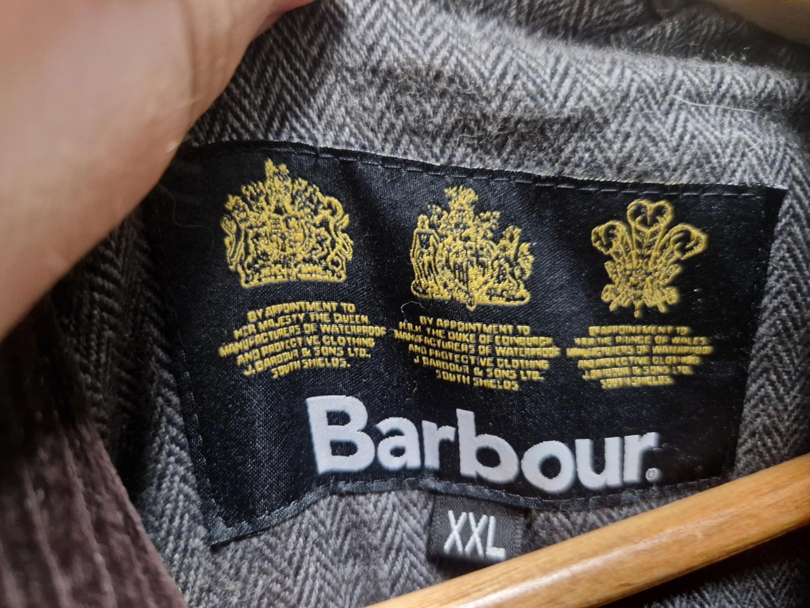 Barbour Hall Brown Wax Country Coat Lined Full Zip & Studs Uk Size Xxl Gc