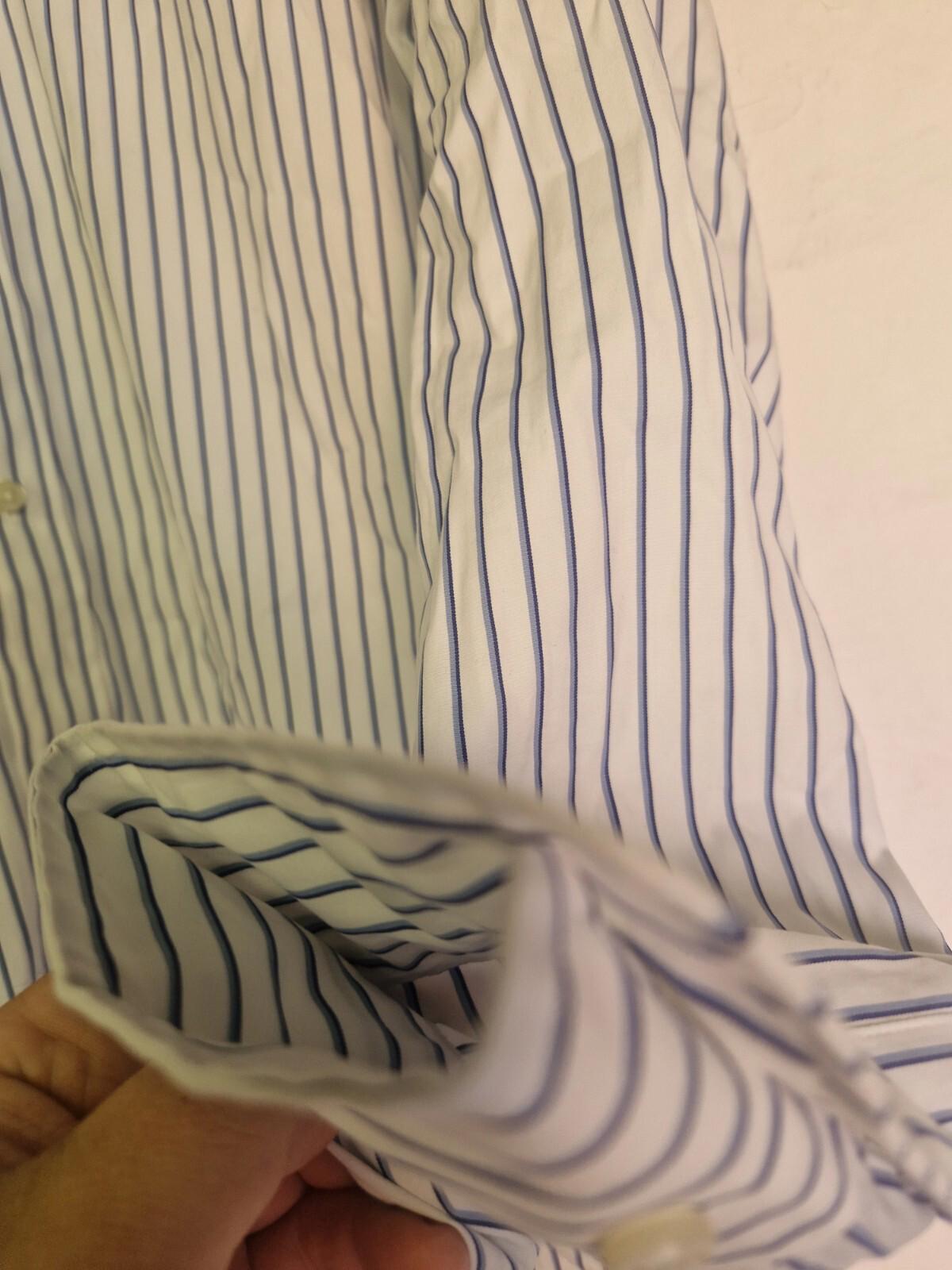 Ralph Lauren  Striped Shirt White Sleeve  Logo Hit   Uk Size M Neck 15.1/2 Vgc