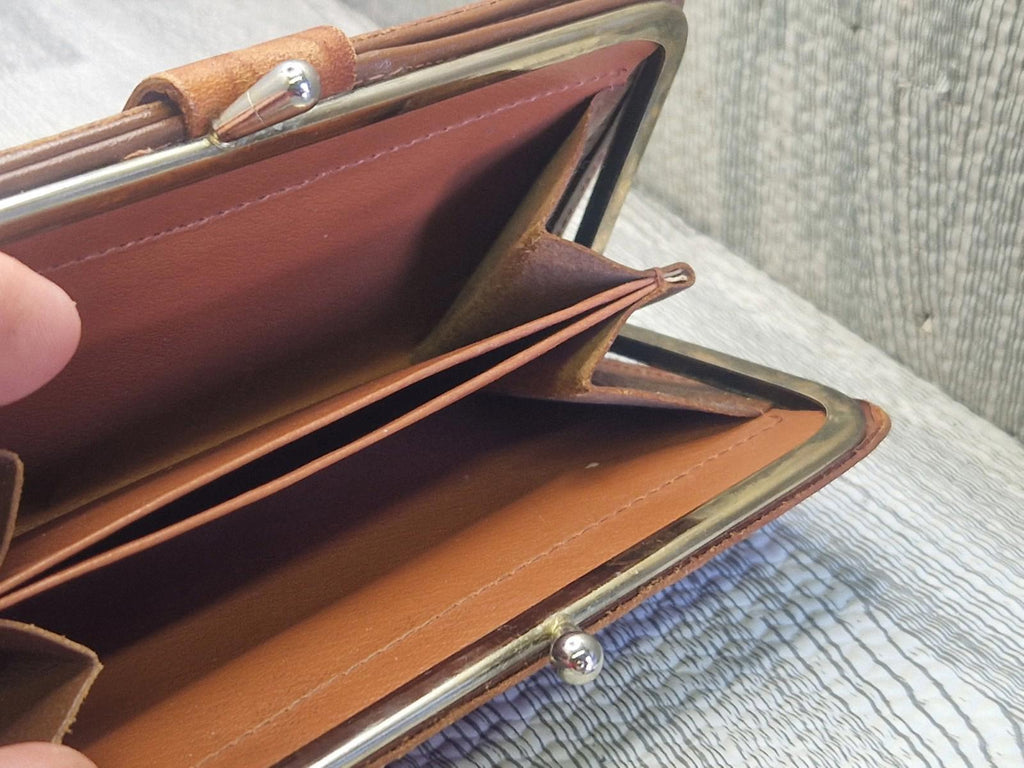 City Of London"SQUIRE" Genuine Brown Leather Wallet document holder Vgc