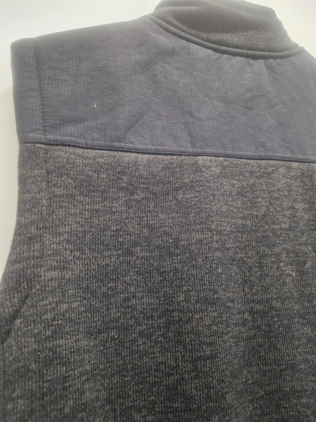 Orvis Gilet Jacket Mens L Large Grey Sweater Vest Fleece Knit Full Zip Gc