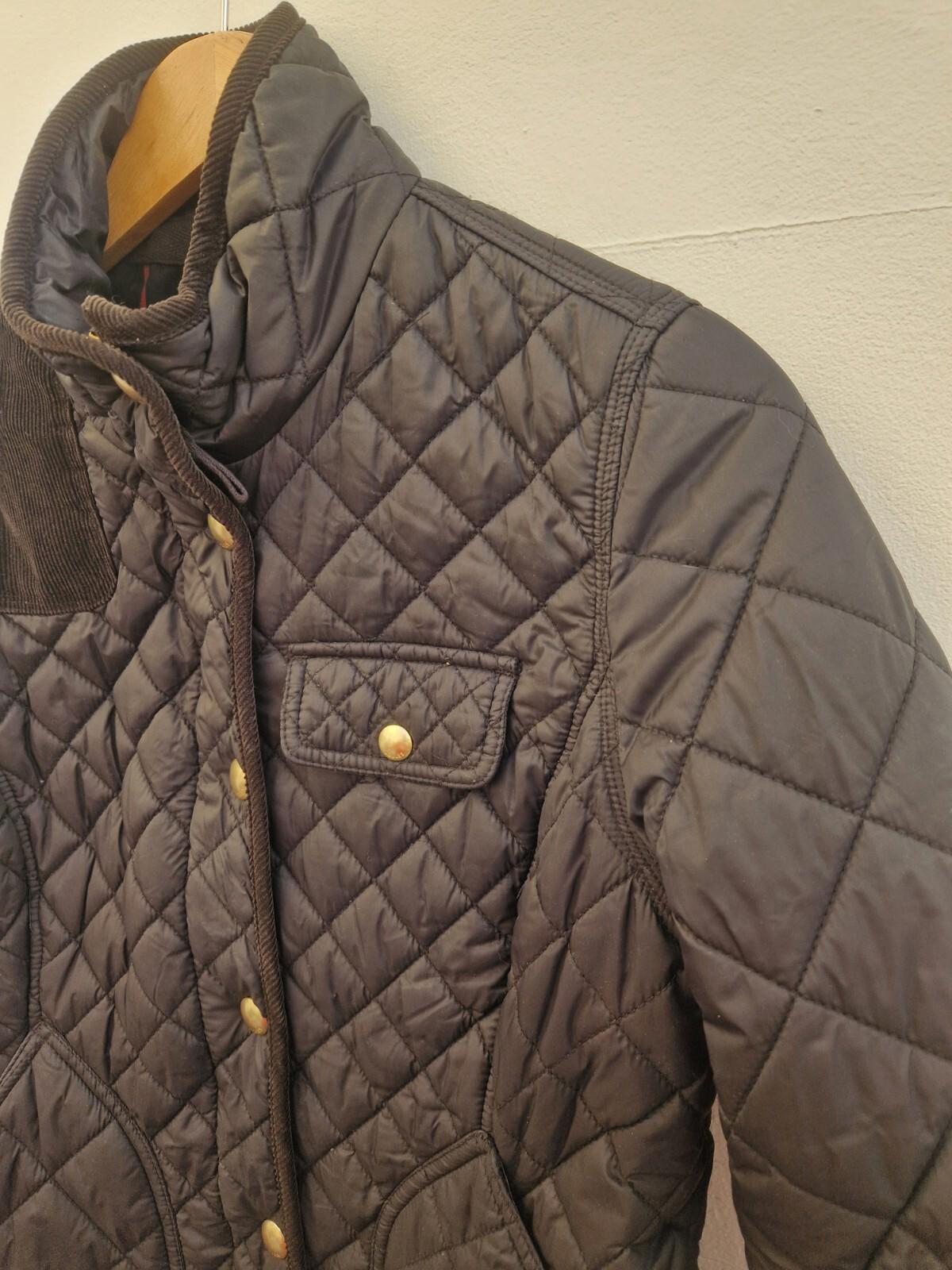 Joules Calverly Ladies Quilted  Navy Blue Coat Uk Size 12 Gc