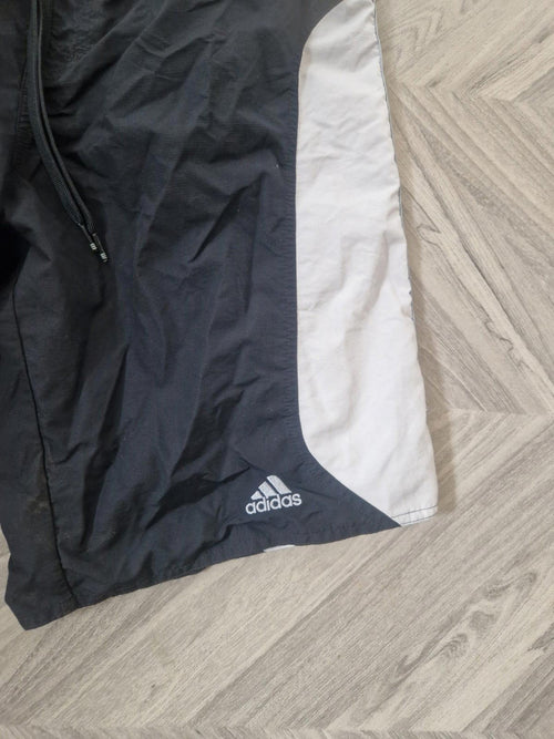Adidas Mesh Lined Black & White Hits Shorts With Side Pocket Uk Size L Gc 2012