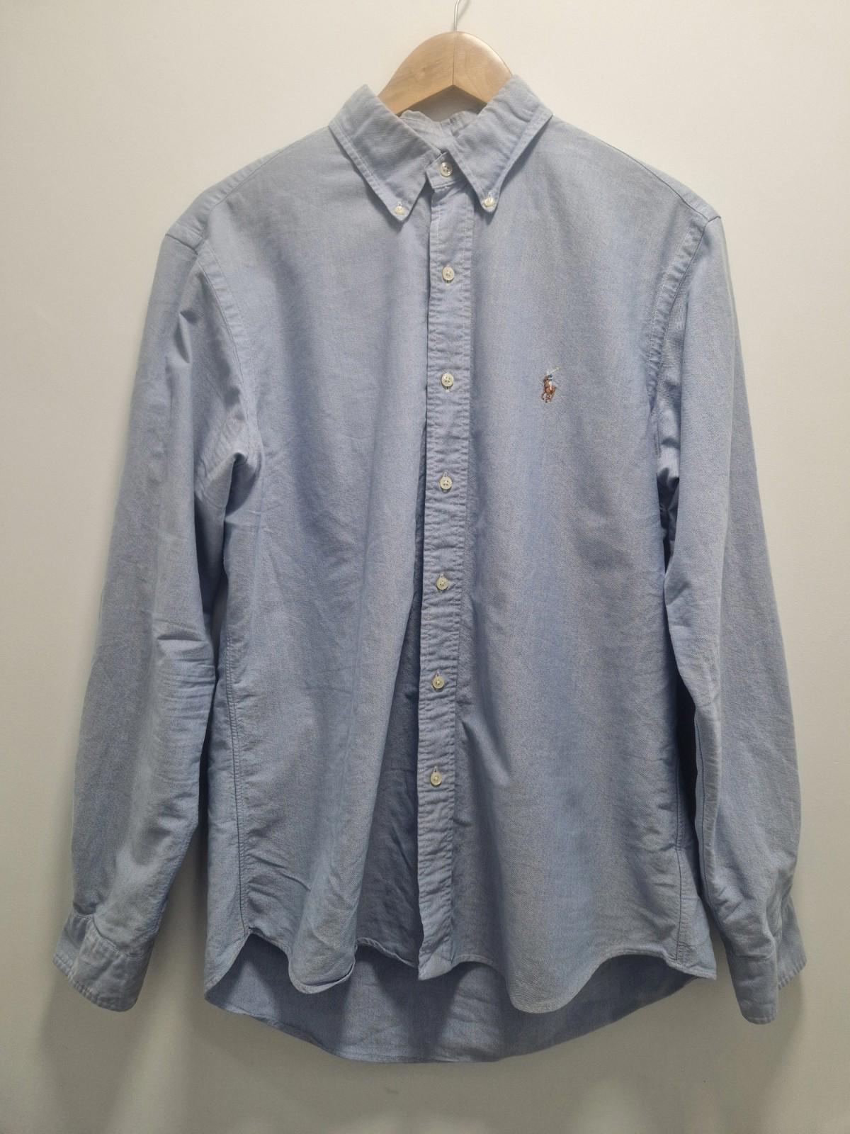 Polo Ralph Lauren Light Blue Embroidered  Pony Oxford shirt in 100% cotton Uk Xl