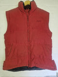 90s Red Puffa Gillet Uk Size M Pit To Pit 22.5" + 70% Down 30% Feather