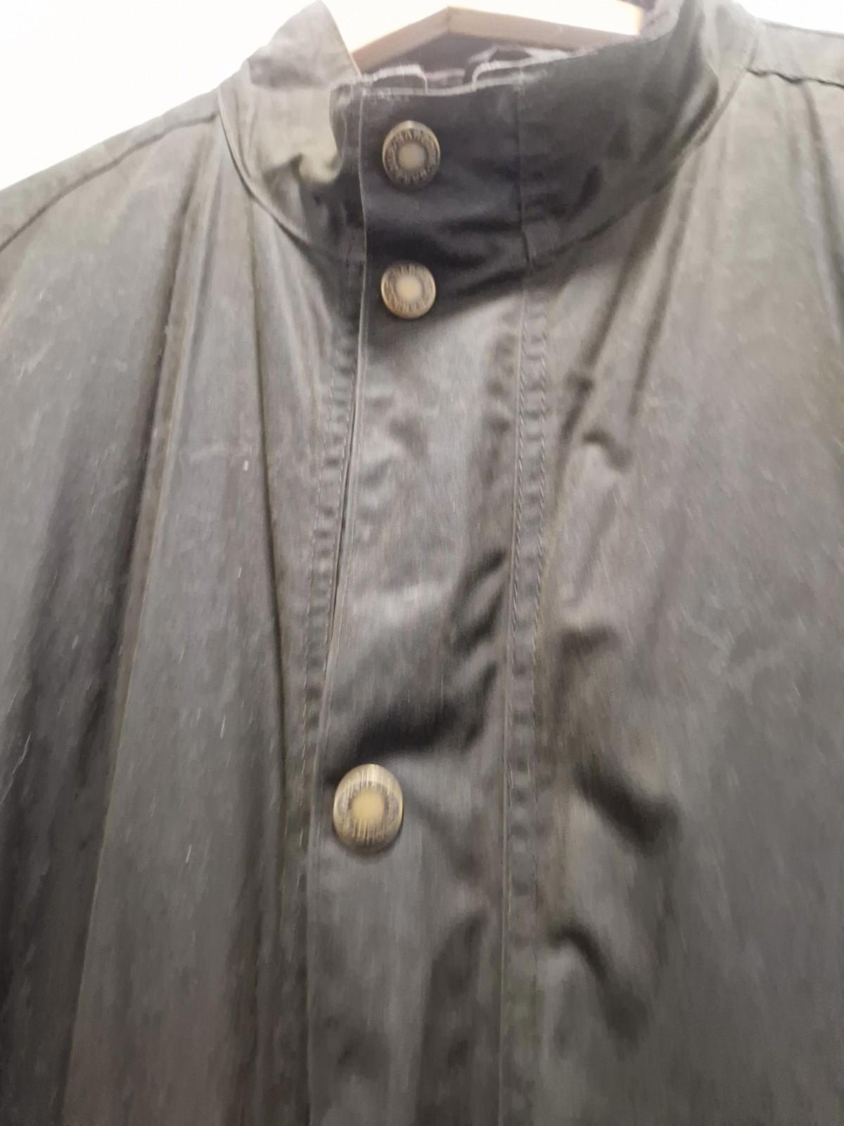 Barbour Hall Brown Wax Country Coat Lined Full Zip & Studs Uk Size Xxl Gc