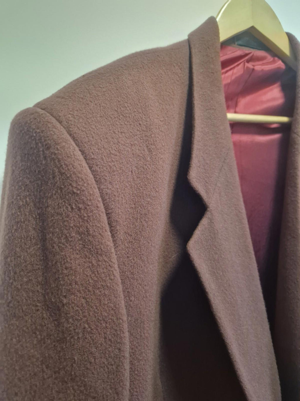 Vintage Top Man burgundy wool and cashmere blend men's blazer Uk Medium