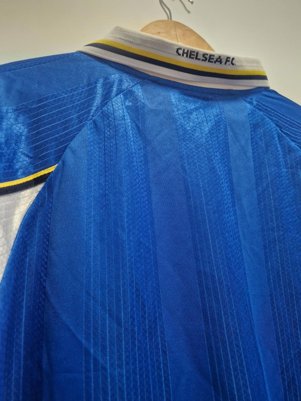 Score Draw Mens Chelsea 98 Home Jersey Licensed Retro Shirt Uk xl Preowened Gc