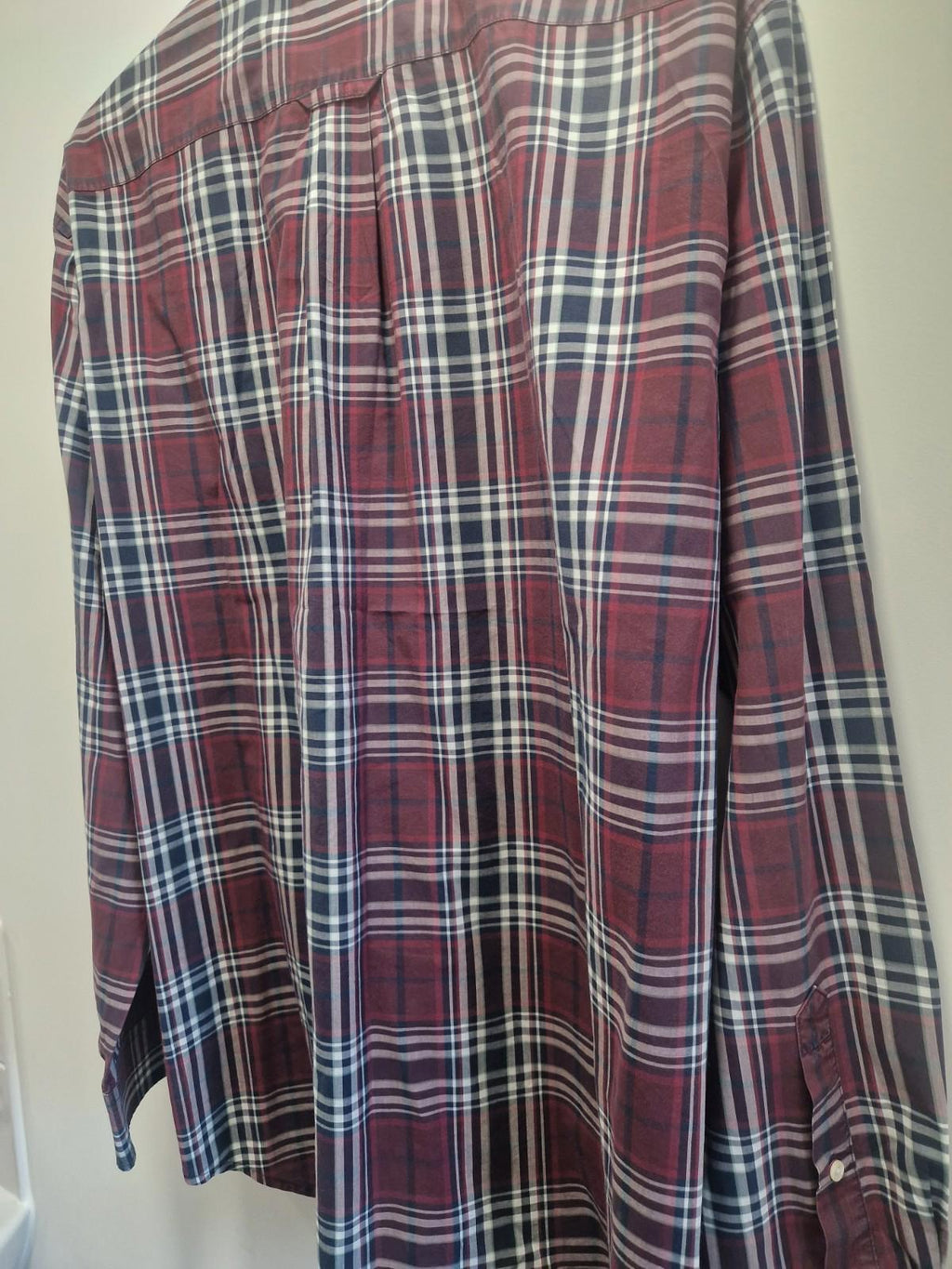 Gant Shirt Size XL Men's Check Madison Poplin Regular Fit Cotton Long Sleeve
