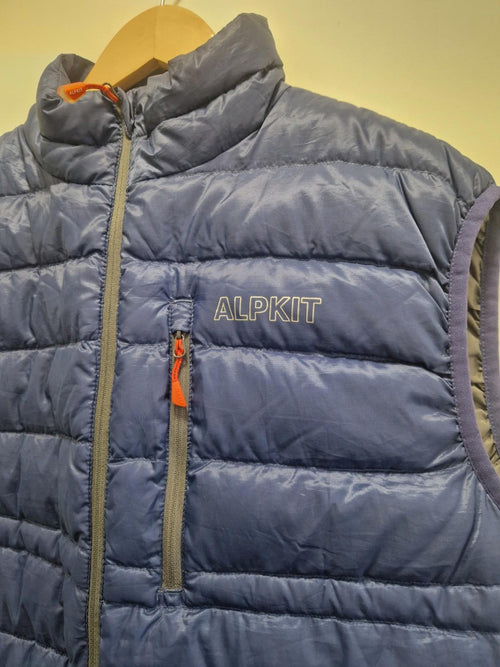 Alpkit Filoment 650 Vest Micro-baffle down Puffa gilet Navy Blue  Uk Size L Gc