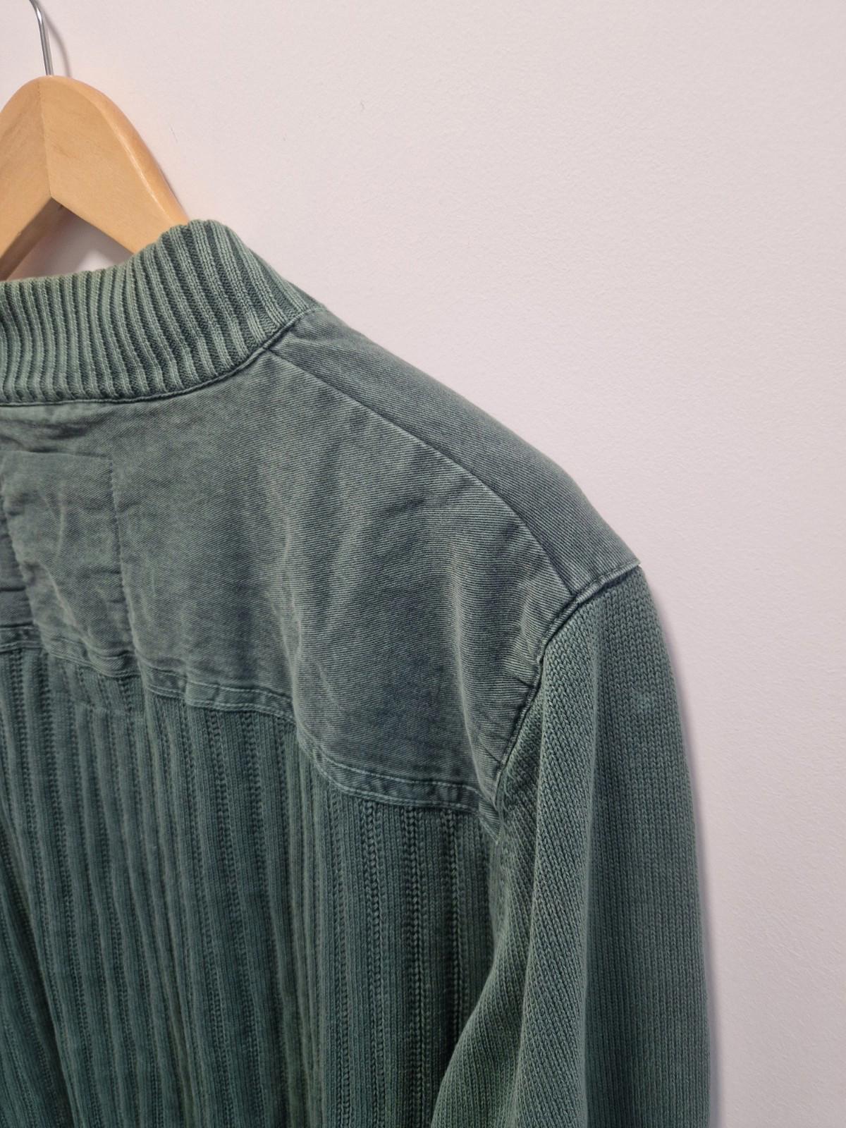 Y2k Saltrock zip-up knit sweatshirt/cardigan Green Uk Size Large 100% Cotton  Gc
