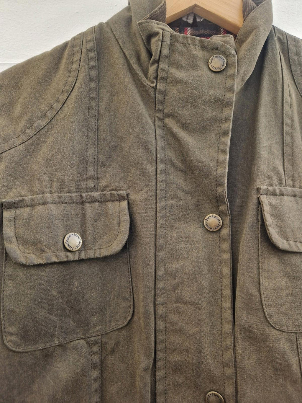 New Forest  Ladies Brown  Wax Jacket Size 10s Good Con Made In Great Britain