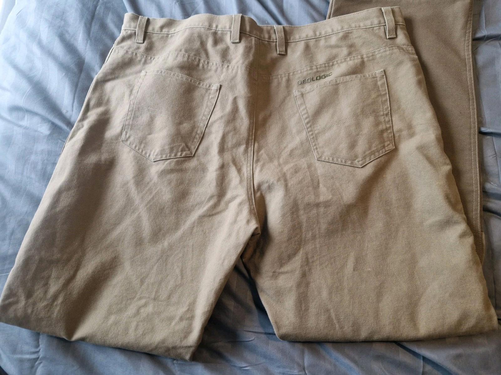 decathlon creation geologic Khaki Green Utility Trousers Euro Size 54 Uk W44x32L