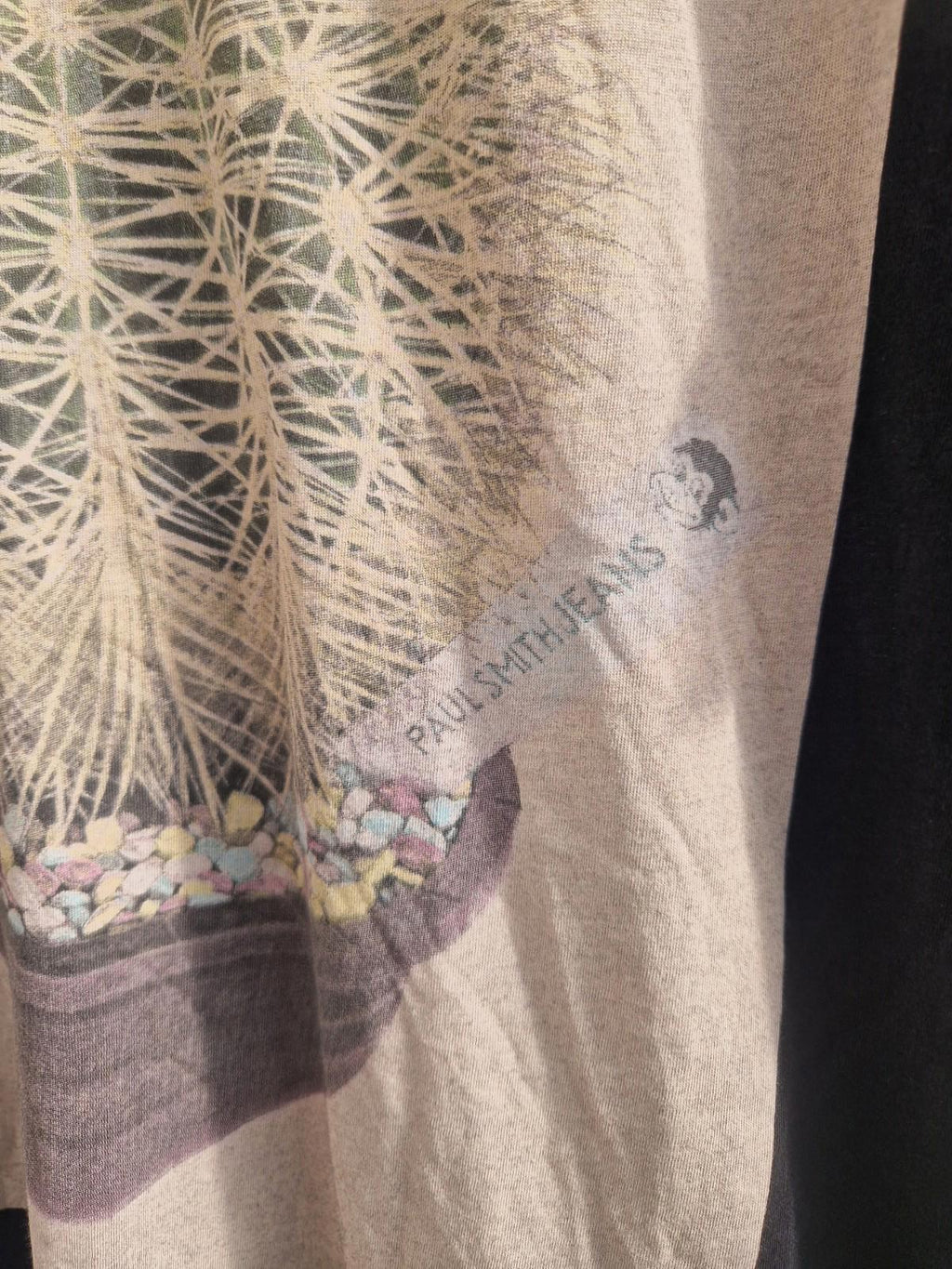 Paul Smith Cactus Print Graphic T- Shirt Made From Pima Black Cotton  Uk M Gc