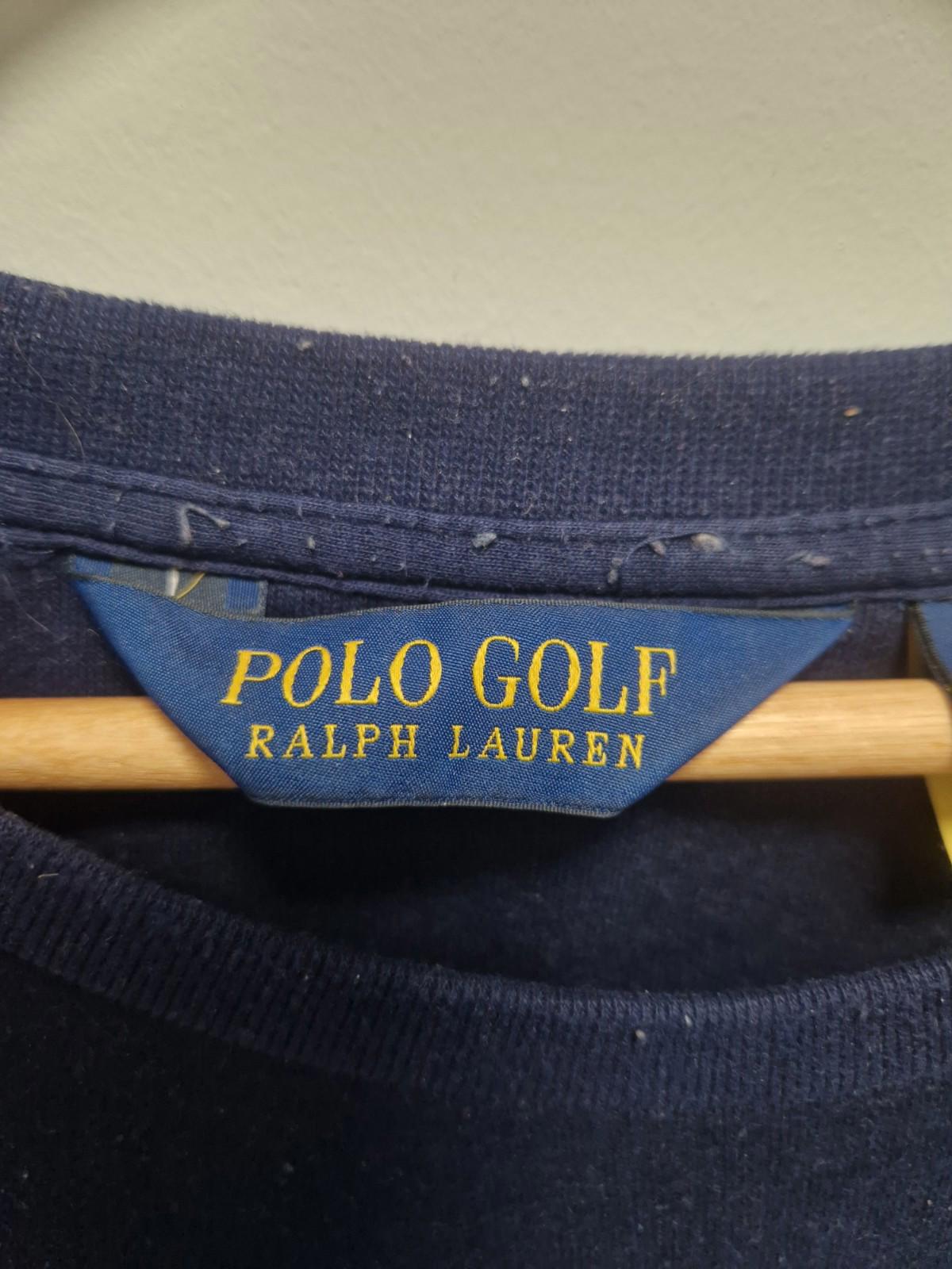 Ralph Lauren Polo Bear Crew Neck Navy Sweater  Golf Bear  Uk Xxl Preowened Gc