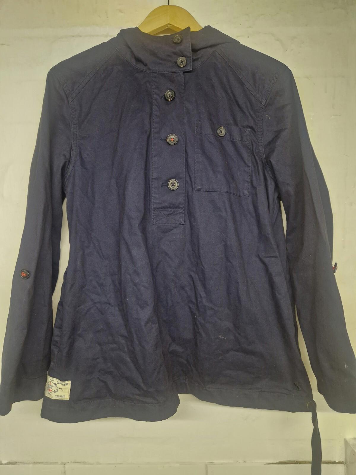 Joules  Emberton  Navy Blue Quarter  Button  Pullover Windbreaker Jacket Size 10