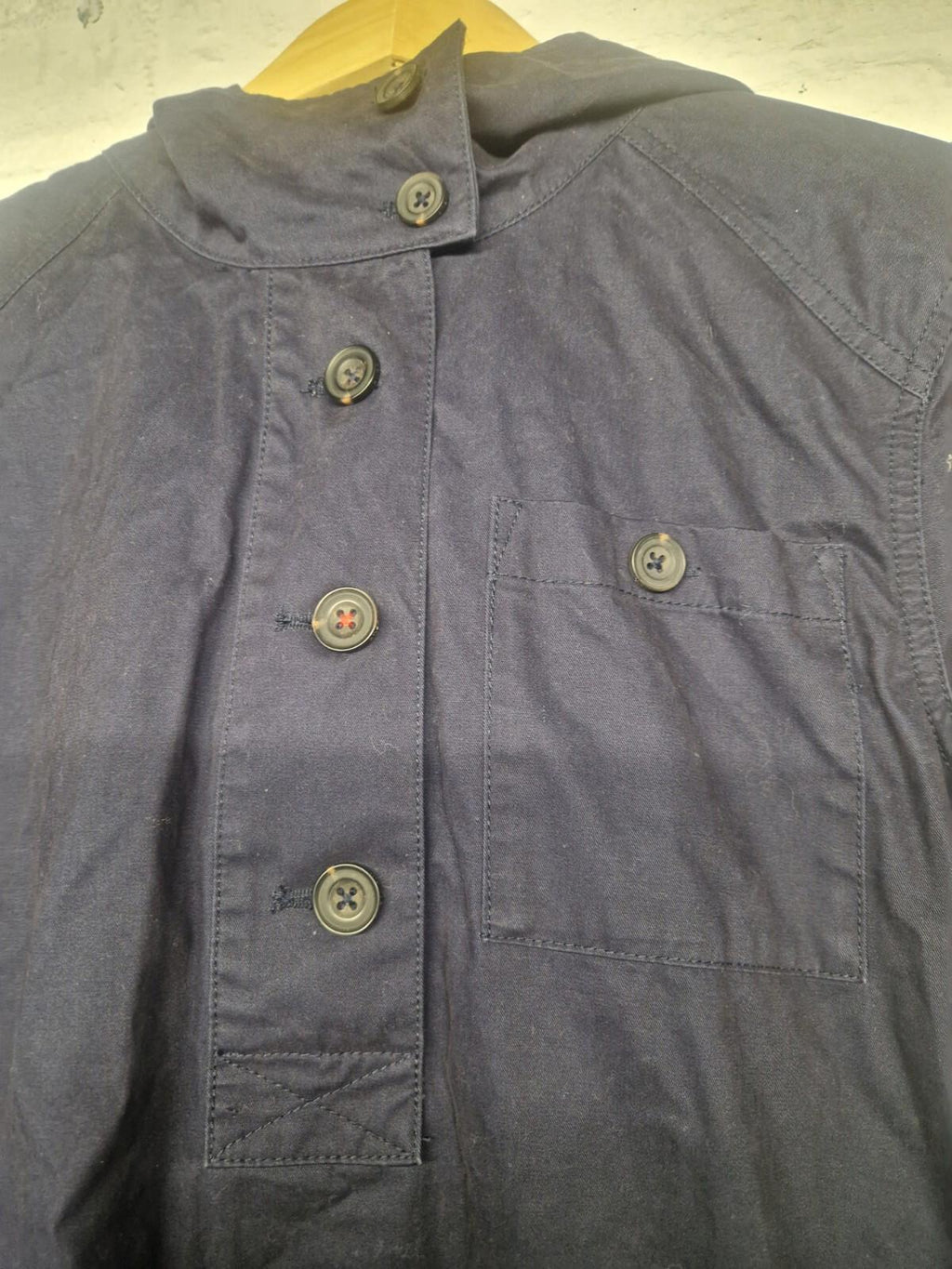 Joules  Emberton  Navy Blue Quarter  Button  Pullover Windbreaker Jacket Size 10