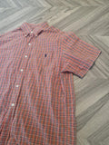 Ralph Lauren Blake Shirt Mens M Cotton Plaid Button Up Short Sleeve Casual