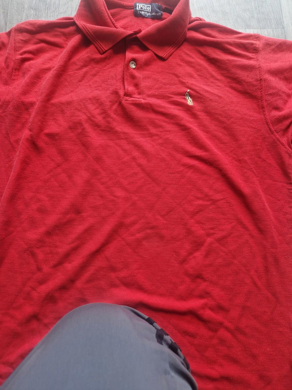 Ralph Lauren Mens Red Polo Shirt Uk Size Large Euro 4 Gc