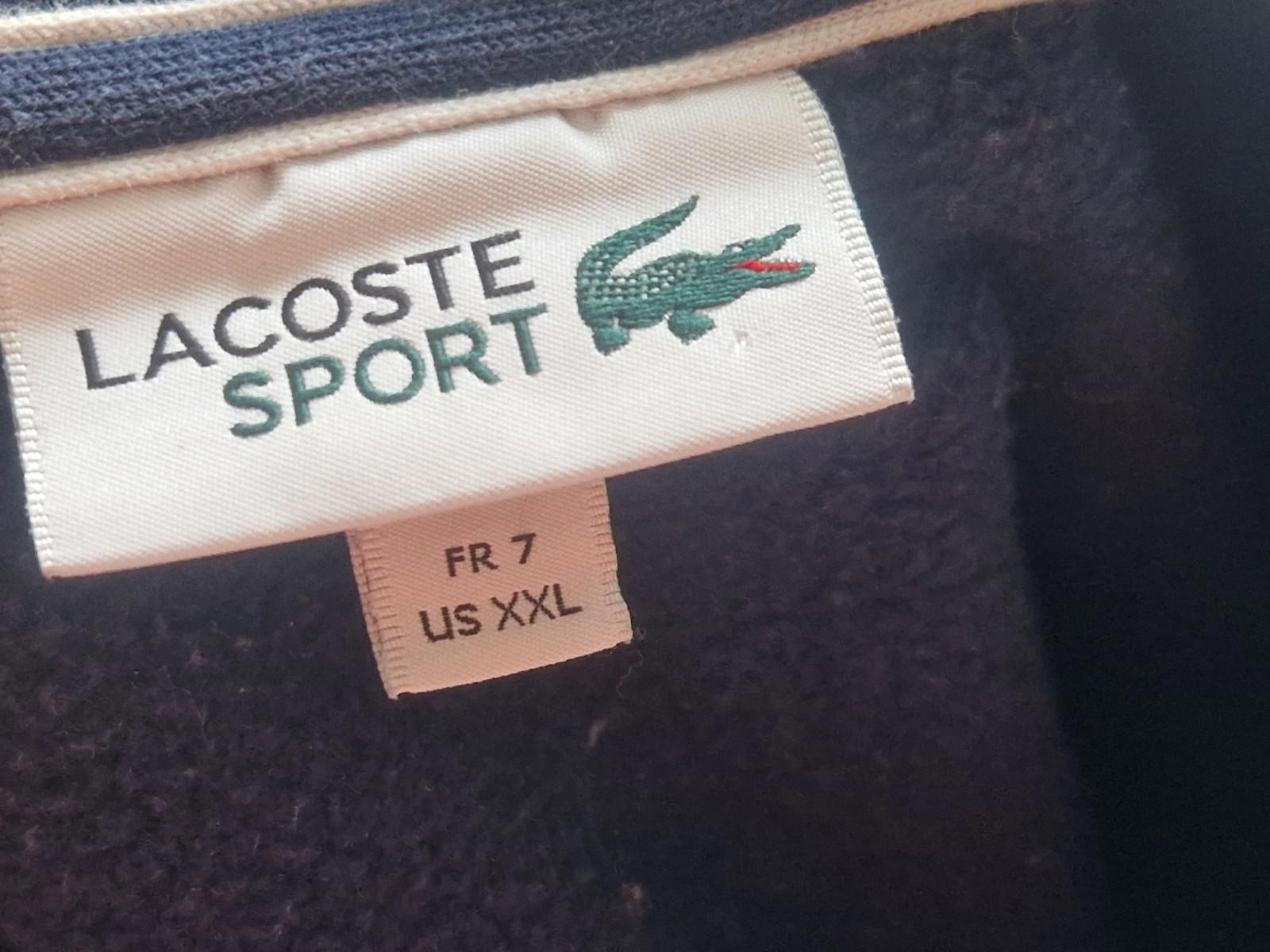 Lacoste Classic Logo Crew Neck Sweatshirt in navy blue Fra 7 Uk  Size Xxl Gc