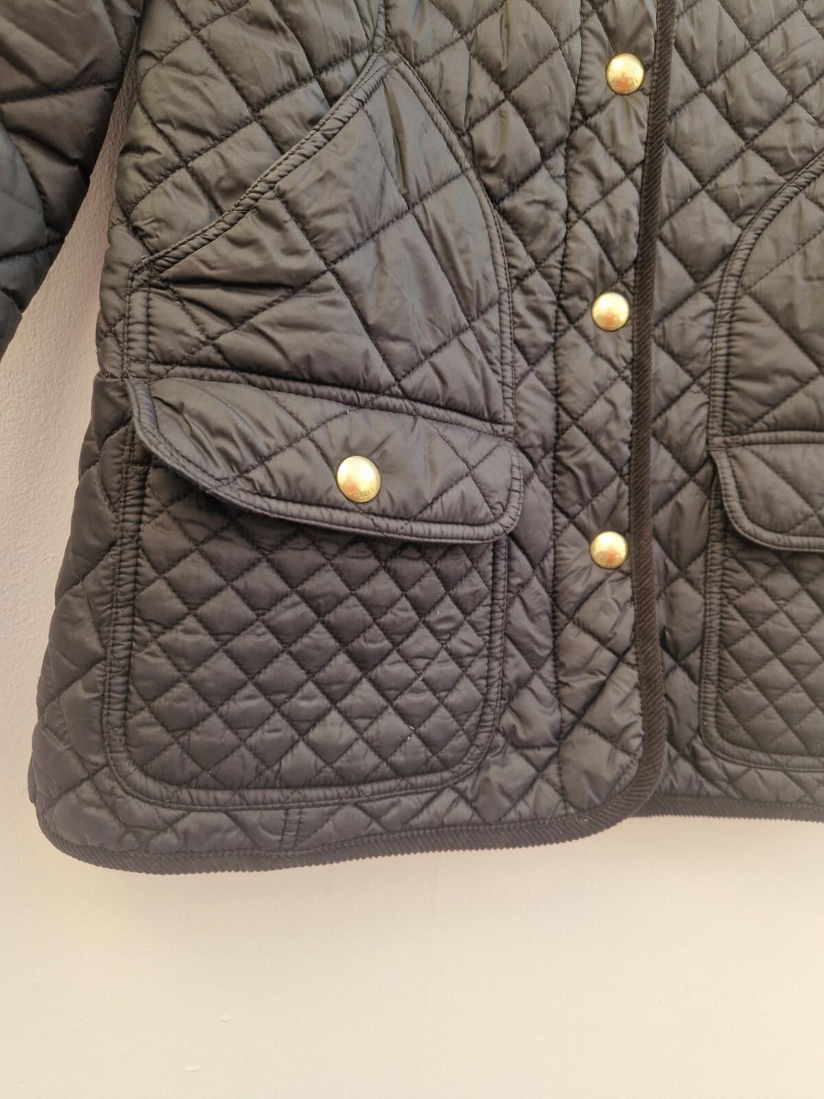 Joules Calverly Ladies Quilted  Navy Blue Coat Uk Size 12 Gc
