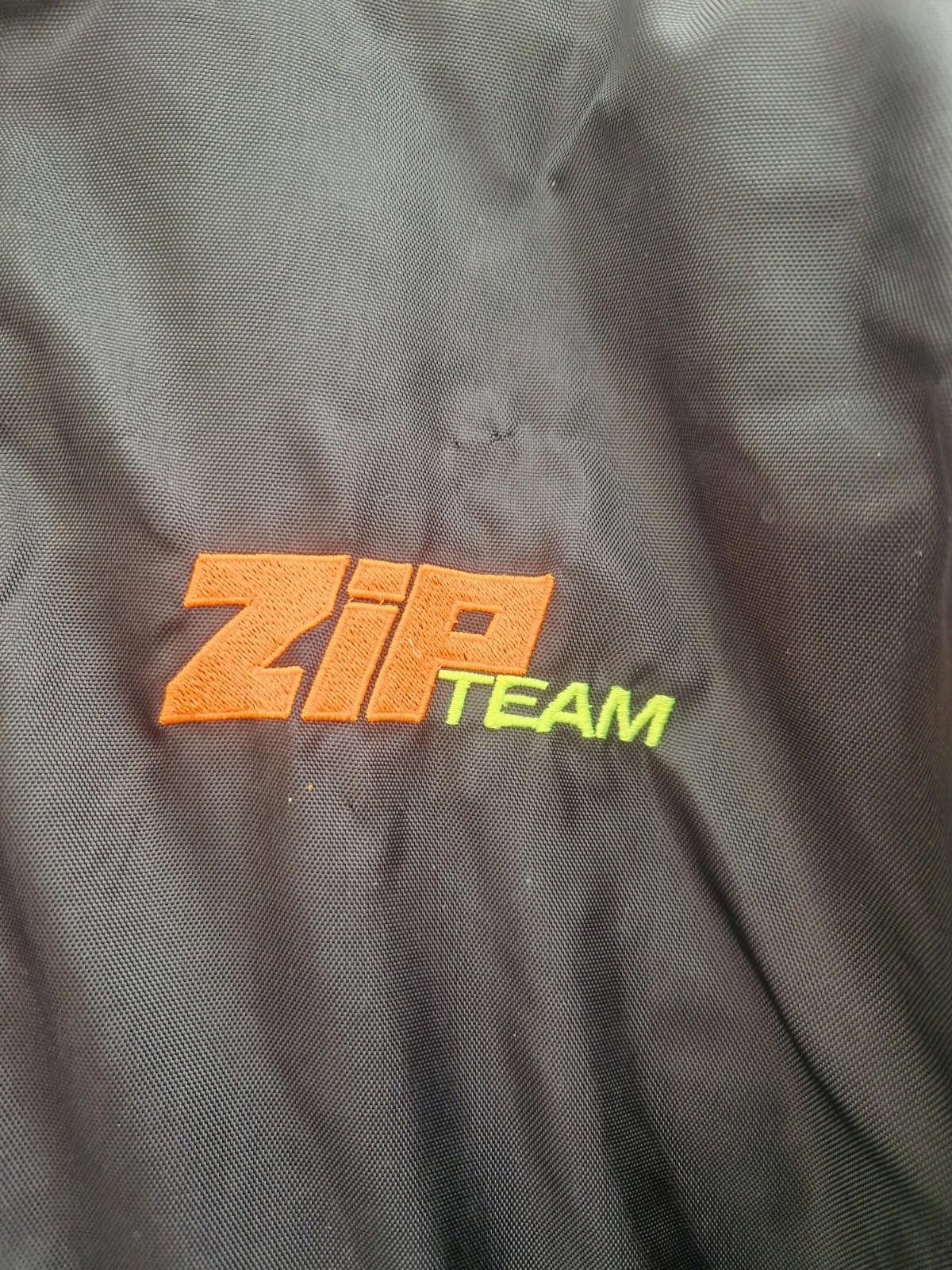 Zip Team Young Guns Go Karting Crew Fleece Lined Black Jacket  Uk Size  L Vgc