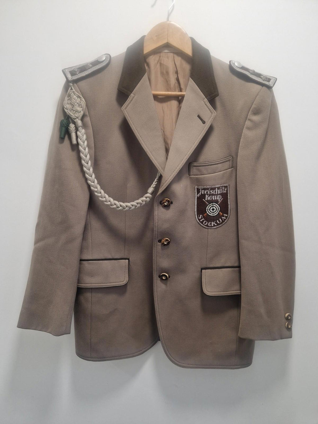 Vintage Military German Freischütz Komp Stockum"shooting Club Jacket P2P 20"Uk M